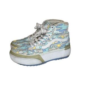 VANS Sk8-Hi Tapered Stacked High UV Ink Sunwaves Chunky Platform Shoes Women 6.5